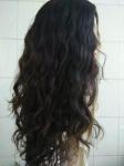 Virgin Brazilian Hair Jewish Wig 16 Inches #2 Color Big Layer Wave Style