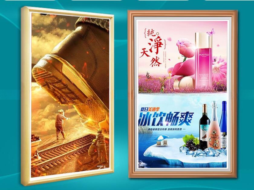 Wall 43" inch Wooden frame NFT screen 4K display for video photo multimedia loop player monitor with WIFI network Android OS