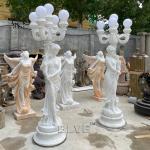 Marble Angel Statue Sculpture Natural Stone Life Size Hand Carved Modern Outdoor