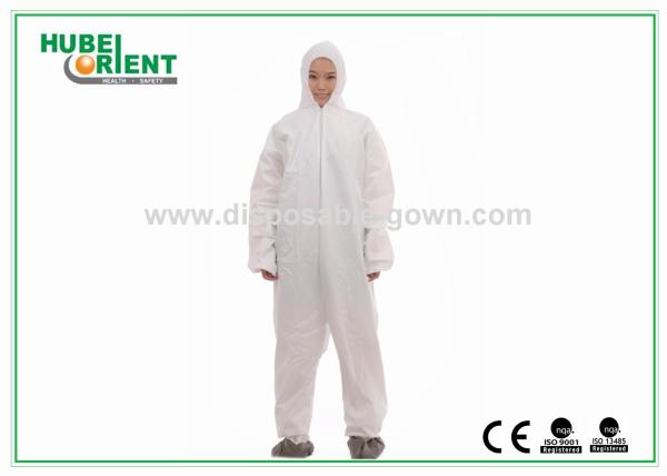 Buy cheap Professional PP/SMS/MP Chemical Resistant Coveralls Clothing Eco Friendly With Hood And Feetcover from wholesalers