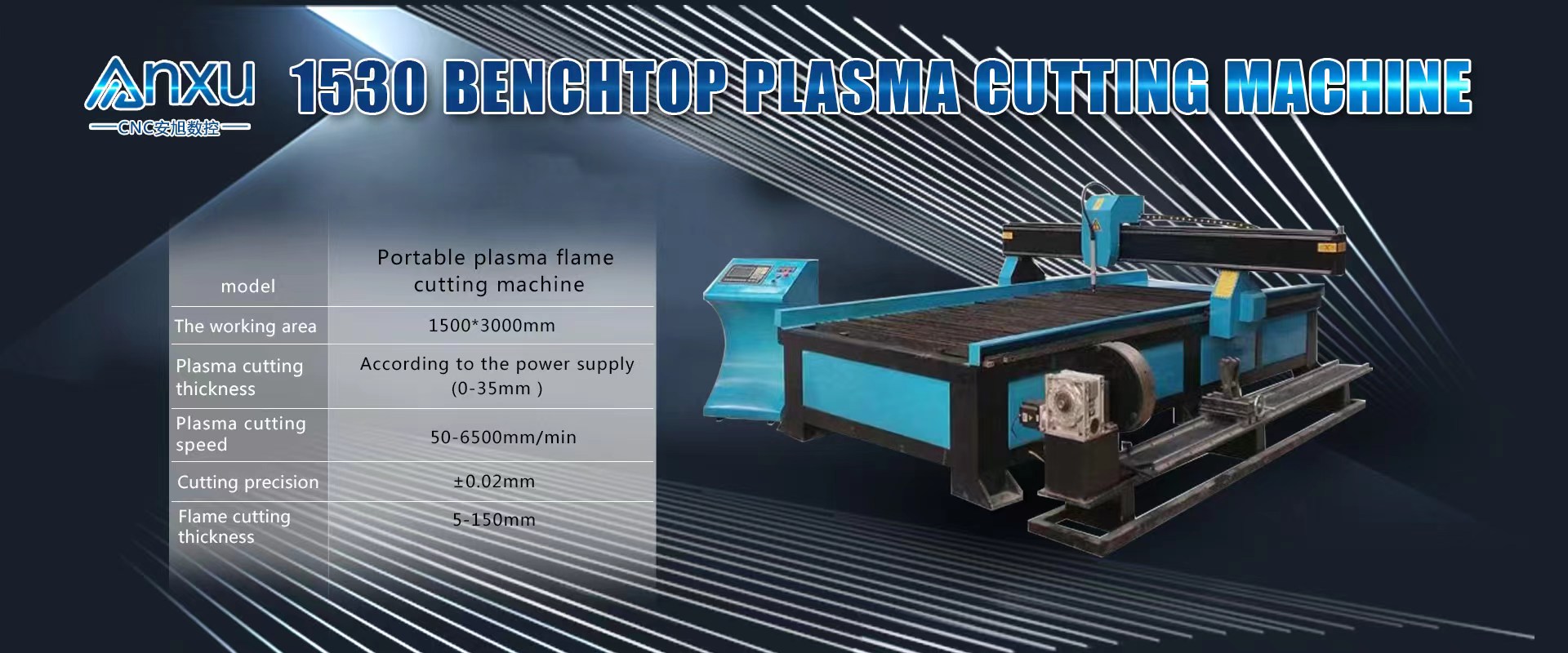 7.5KW CNC Plasma Cutting Machine 3880*2150*2000mm High Productivity