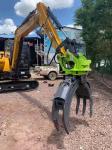 Excavator Rotating Hydraulic Log Grapple For Wood Rock Stone