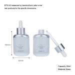 30ml Silver Glass Dropper Bottles Transparent Elegant Glass Eye Dropper Bottles