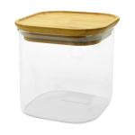 Buy cheap Large Borosilicate Glass Food Storage Jar Stackable Bamboo Lid Glass Storage Tank from wholesalers
