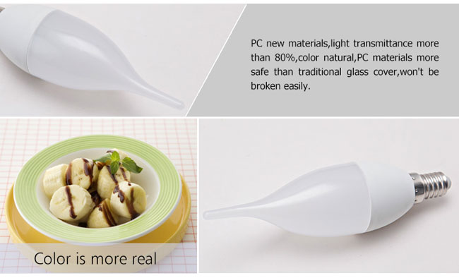 90ml/w E14 5 watt LED candle light wholesale