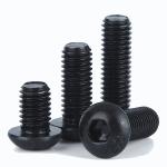 M5-M100 High Strength Black Pan Head Screws ISO7380 Round Cup Bolts