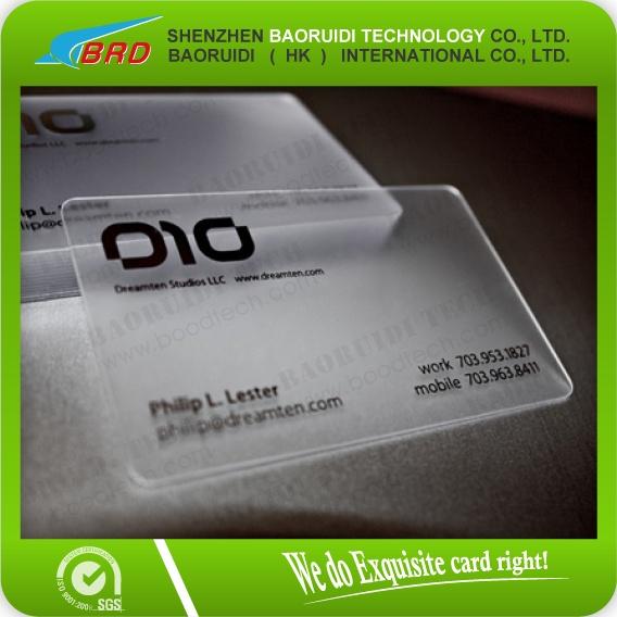 Buy cheap clear frosted plastic business cards from wholesalers