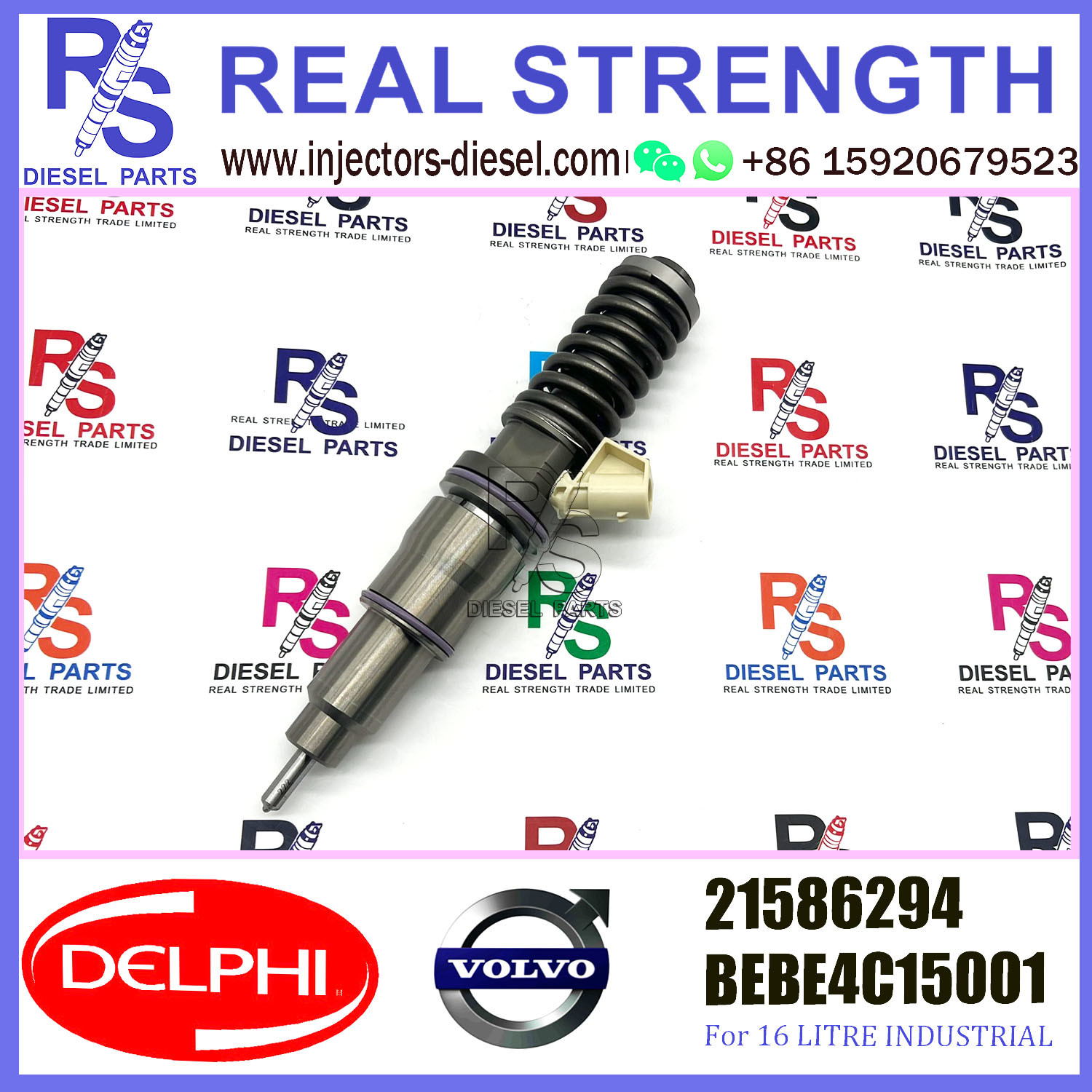 DELPHI 2pin injector 21586294 BEBE4C15001 Diesel pump Injector V-O-L-V BEBE4C15001 E1 for OLVO 9.0 LITRE TRUCK