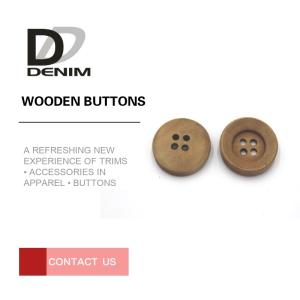 Buy cheap Natural Wood Color Coloured Wooden Buttons For Womens Blazer Coat from wholesalers