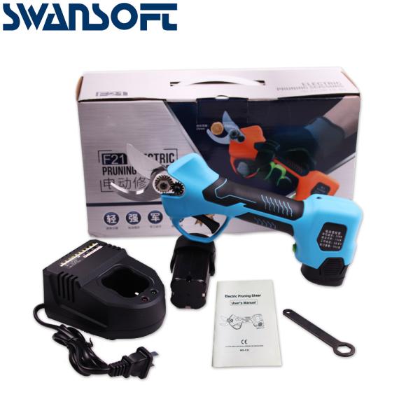 Swansoft Finger Protection Secateurs Battery Operated Scissor 25mm Battery