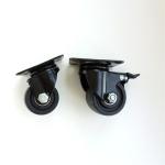 1.25 Inch Wheel Width Ball Bearing Heavy Duty Caster Wheels With Top Plate