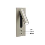 USB type-C 3W bedside reading wall light headboard wall lights hotel villa bed
