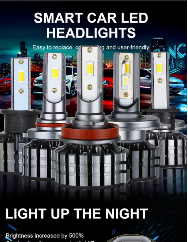 OEM ODM Luz Lampada LED Car Headlight Bulbs H3 880 9012 Auto Lighting System