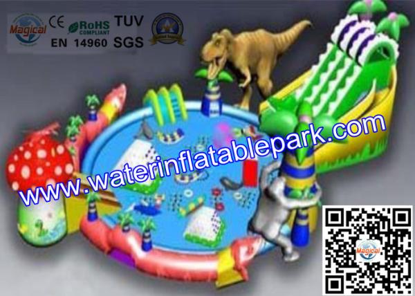 Buy cheap Funny Animal World Inflatable Water Park , Inflatable Entertainment Park with Pool from wholesalers