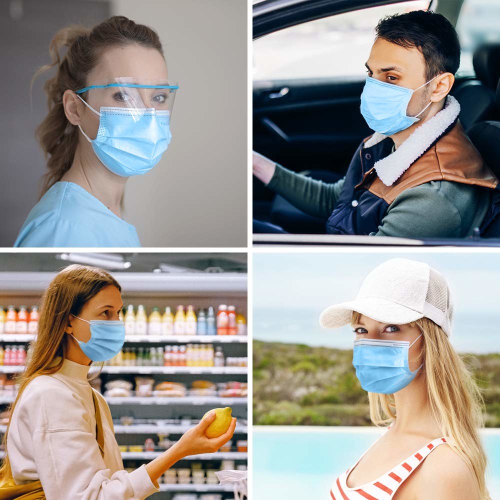 Full Face Elastic Earloop type IIR Disposable Surgical Face Mask