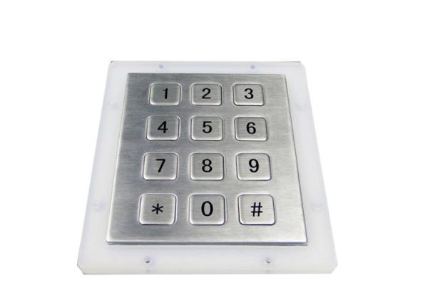 Buy cheap 12 Metal Keys Industrial Numeric Keypad Stainless Steel Vandal Proof from wholesalers