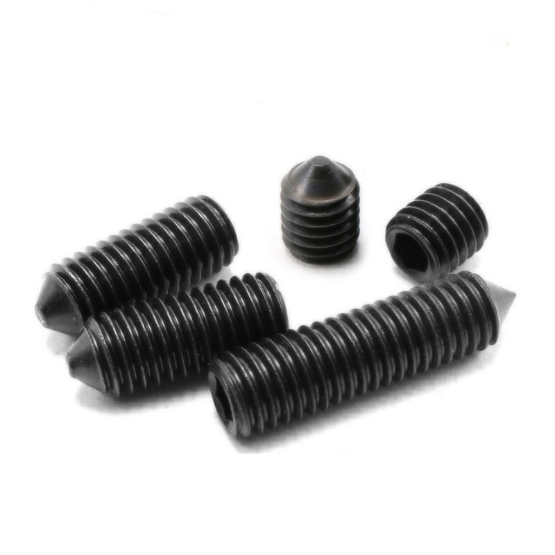 Concave End Fixed Hex Socket Screw DIN913 Grade 12.9 304 Stainless Steel Plain Finish