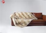 Wild Fox Mink Throw Blanket Lodge Cabin Cottage Rustic Sofa Dry Clean