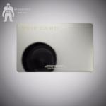 Metal Gold Brushed Printing Mirror Business Card With Laser Engraving Logo