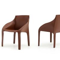 Buy cheap Custom Leather Cover Brizia Chair / Trussardi Casa Bedroom Furniture product