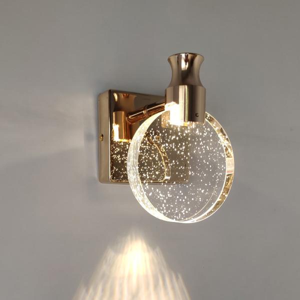 Buy cheap Modern Crystal Led Wall Lamp Simple creative bedroom crystal wall lamp (WH-OR-176） from wholesalers