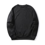Oversized Blank Cotton Fleece Hoodies Sweatshirt No Pocket Round Neck