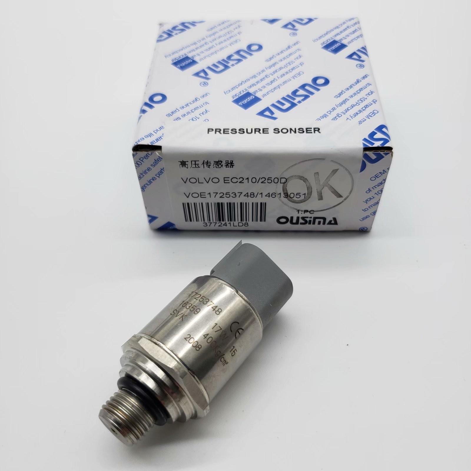 OUSIMSA VOE17253748 14613051 Pressure Sensor Switch 17253748 for Excavator EC210 EC250D