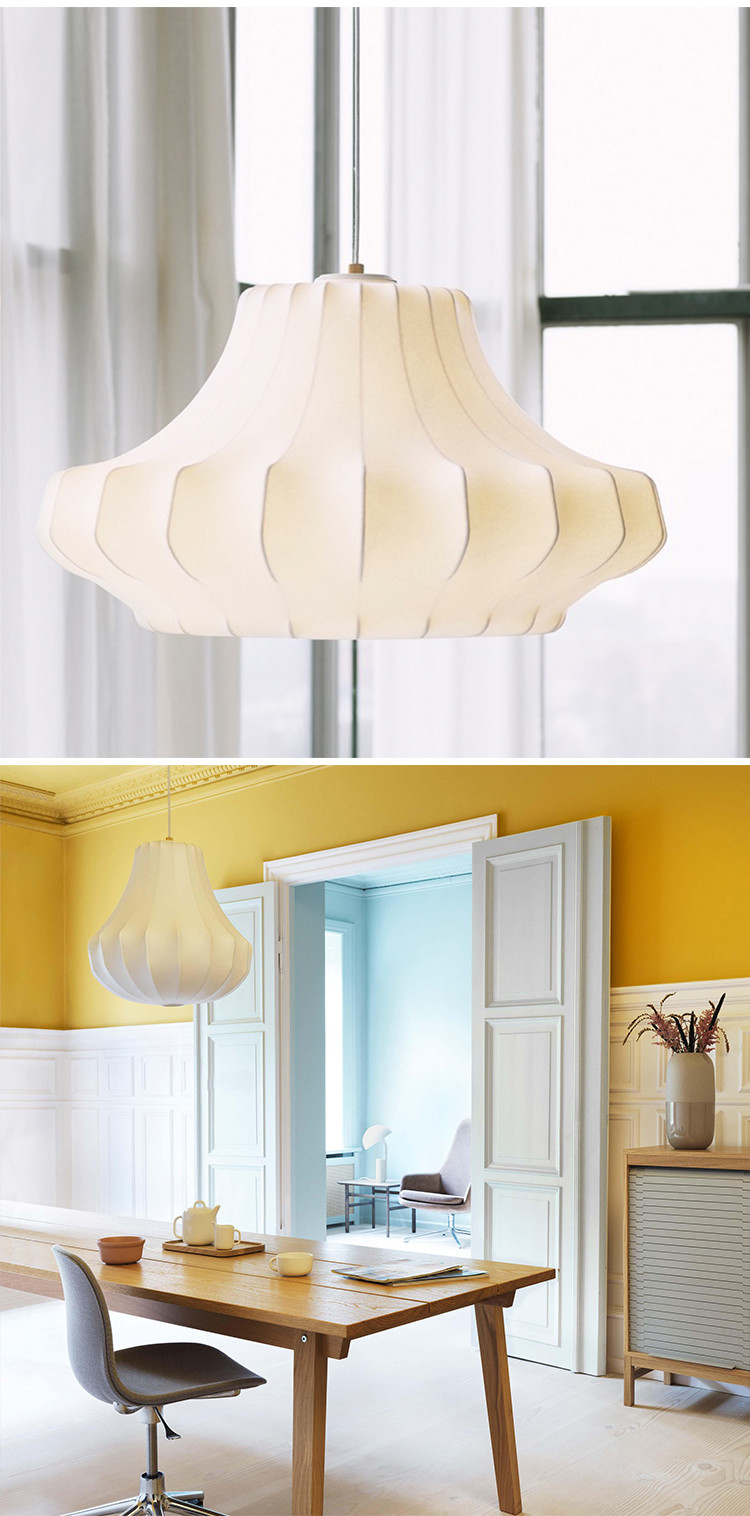 Nordic Silk Pendant Lights Simple Bedroom Normann Copenhagen Phantom Lamp(WH-MI-374)