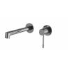 Buy cheap Gun Grey Chrome Brass Wall Mounted Basin Taps Sink Faucet from wholesalers