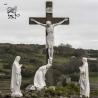 Buy cheap Crucifixion Marble Jesus Statue Jesus Dies on the Cross 14 Stations Sculpture Religious Outdoor Hand Carved from wholesalers