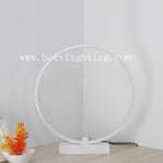Cool Acrylic Aluminum Book Room Or Bedroom Wihte Ruond LED Table Lamp