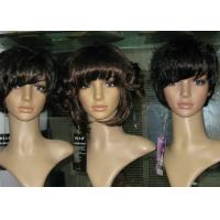 Buy cheap Brown Petite Curly Bang Synthetic Hair Wigs 10” - 30”Length OEM ODM product
