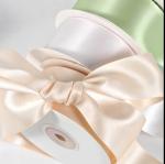 Polyester 4cm Solid Color Satin Ribbon 196 Colors to Choose