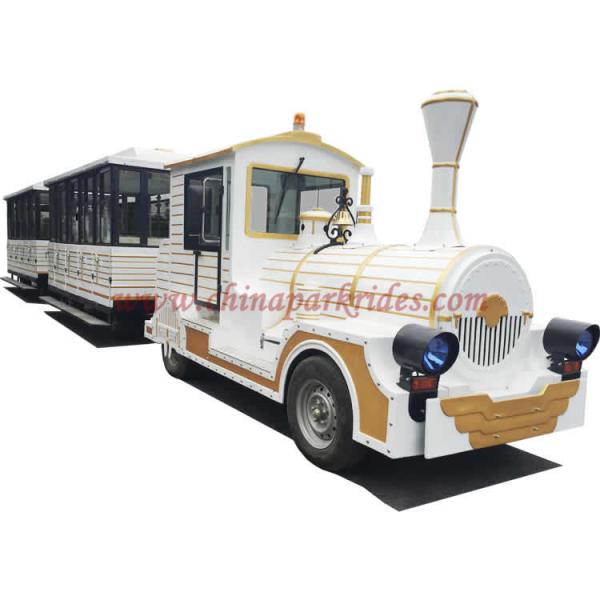Buy cheap White Fiberglass Tourist Train Rides , Mall Train Ride Battery Type from wholesalers