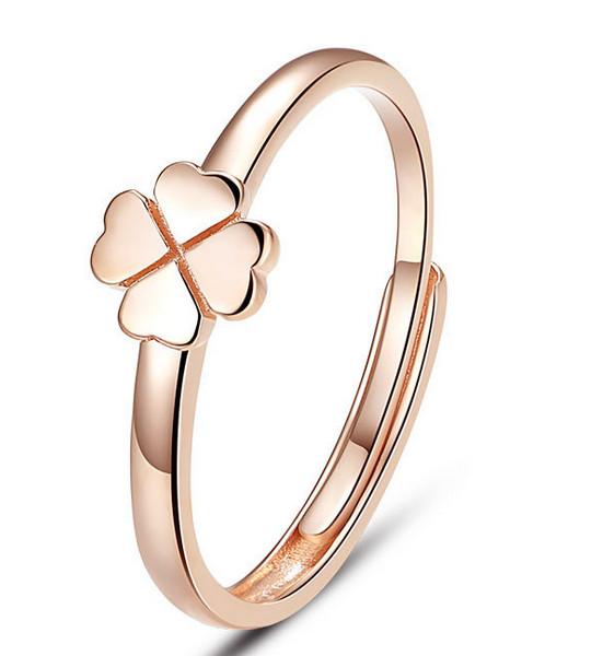 Buy cheap 925 sterling silver jewelry lover Clover Korean Fashion Open Ring from wholesalers