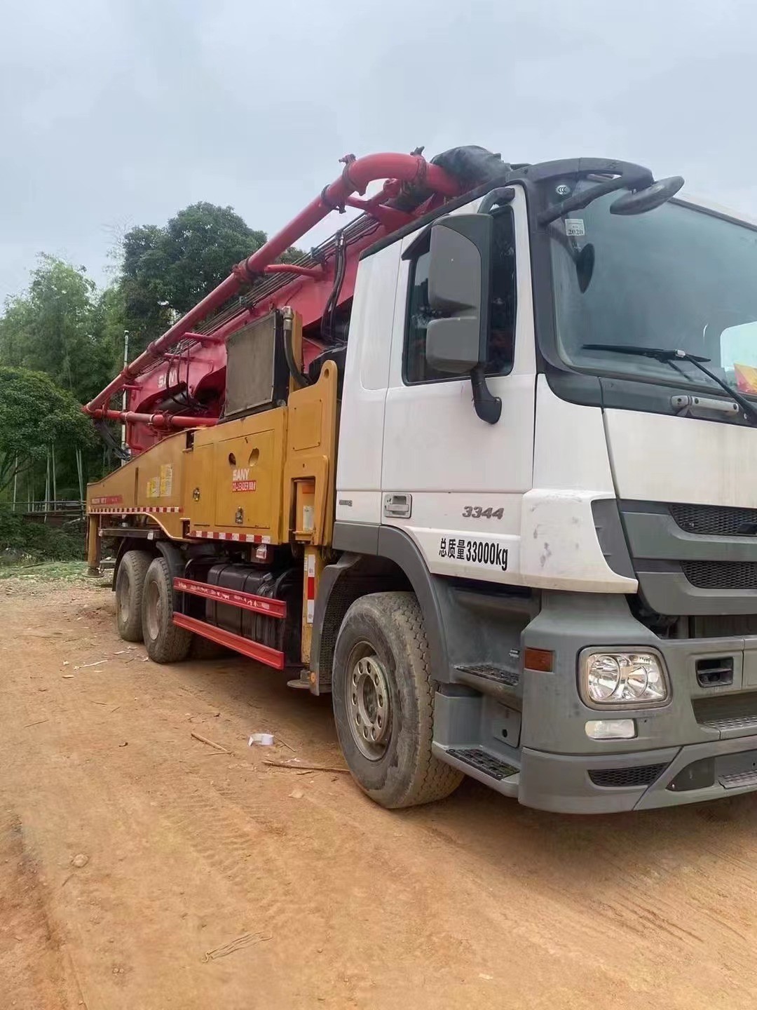 2012 2013 2018 2019 Sany Used Concrete Pump Truck With Good Condition Volvo Benz Isuzu Chassis