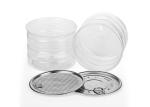 Custom Clear Plastic Cylinder , Transparent PET Easy Open Tube Food Cans