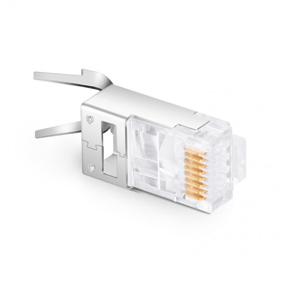 Exact Cables Networking 3U Rj45 Lectroplated Gold 8 Pin Crystal Head Shielded Connector