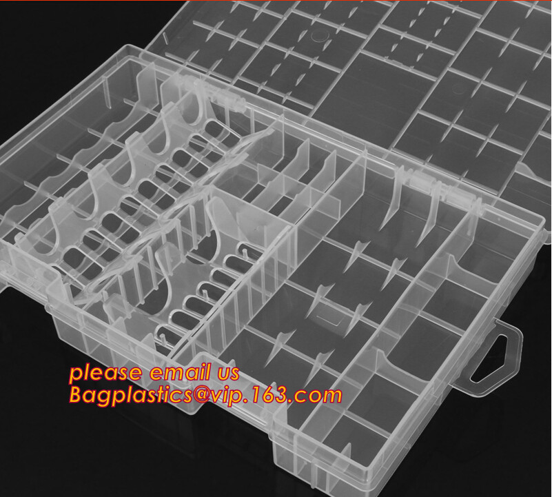 Adjustable Plastic Storage Box For Nail Art Design Decoration, Creative multi-function plastic storage box cosmetics cas
