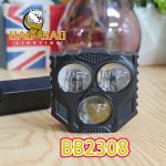 Big 3 Led Devil Eyes White Yellow Flashing Metal Motorcycle Projector Light