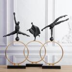 Custom Unique Gold Metal with Black Art Sports People Decorative Tabletop Crafts