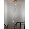 Buy cheap Luxury Crystal Chandelier For Staircase Gold Black Home drop light circle led light lamp(WH-NC-66) from wholesalers