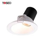 LED Recessed Spot Anti Glare Downlights Europe Modern Black White Fixed