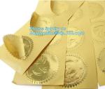 Custom foil sticker high quality gold self-adhesive foil vinyl sticker,Self