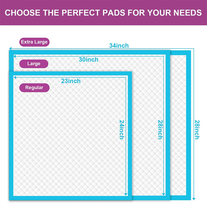 PE Film Breathable Fabric Hospital Absorbent Underpads Disposable Adult Bed Pads 60 x 90