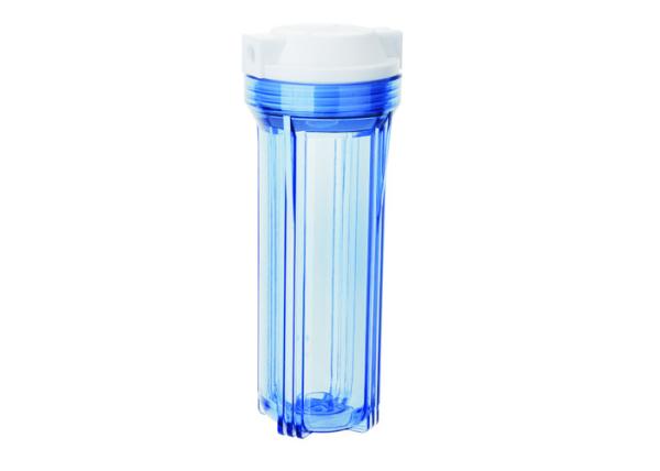 Buy cheap Clear Plastic Cartridge Filter Vessels For Residential RO Water Purifier Single O Ring 2.5" / 10" from wholesalers