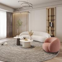 Buy cheap Ergonomic Living Room Fabric Curved Sectional Sofa 253cm product