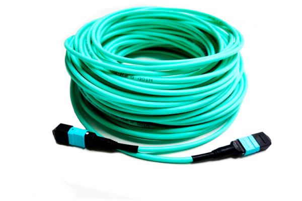 Buy cheap 50/125 24 Core MTP MPO Fiber Cable OM4 10m Multimode from wholesalers