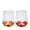 Buy cheap Customize Stemless Gold Foil Decorated Crystal Wine Glass from wholesalers