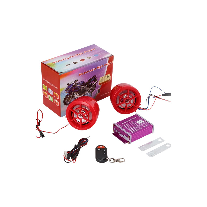 Waterproof 100M SD Card Motorcycle MP3 Player Aluminum Materilal